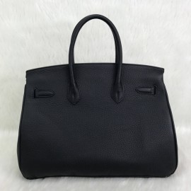 Hermes Birkin Genuine Leather Black 35 Cm