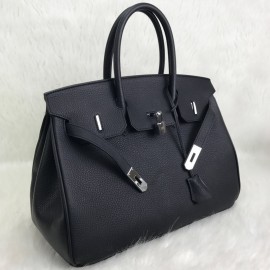 Hermes Birkin Genuine Leather Black 35 Cm