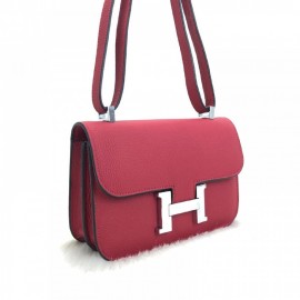 Hermes Costance Red 24 Silver