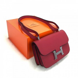 Hermes Costance Red 24 Silver