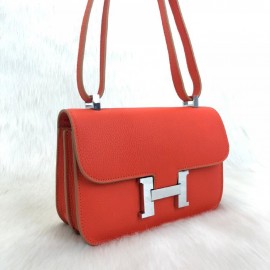 Hermes Costance Orange 24 Silver