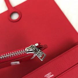 Hermes Dogon Wallet Red