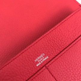 Hermes Dogon Wallet Red