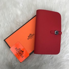 Hermes Dogon Wallet Red