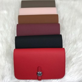 Hermes Dogon Wallet Red