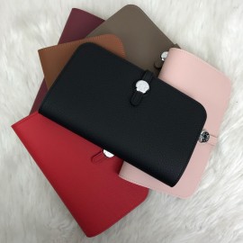 Hermes Dogon Wallet Damson Color