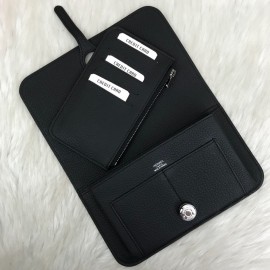 Hermes Dogon Wallet Black