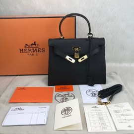 Hermes Kelly 28 Cm Black