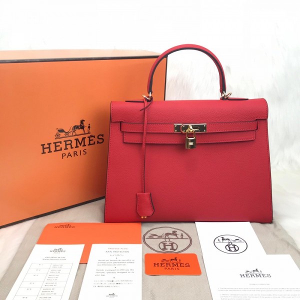 Hermes Kelly 32 Red