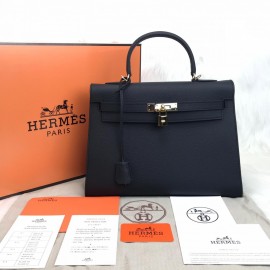 Hermes Kelly 32 Black Gold