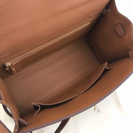 Hermes Kelly 32 Tan Color Silver