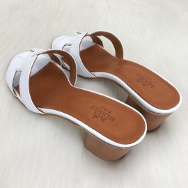 Hermes Oasis Sandals White