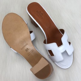 Hermes Oasis Sandals White