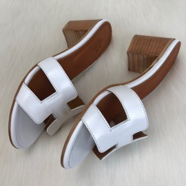 Hermes Oasis Sandals White