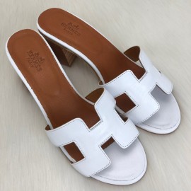 Hermes Oasis Sandals White