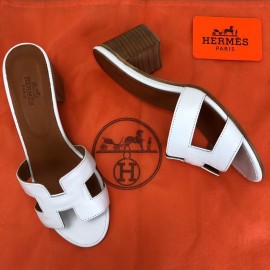 Hermes Oasis Sandals White