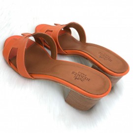 Hermes Oasis Sandals Orange