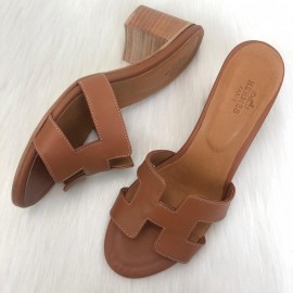 Hermes Oasis Sandals Tan Color