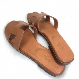 Hermes Oran Sandals Tan Color Slippers 