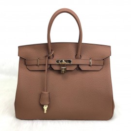 Hermes Birkin 35 100% genuine leather  Brown