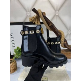 Gucci Chelsea Crystal belt boots 