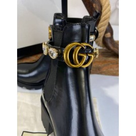 Gucci Chelsea Crystal belt boots 