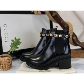 Gucci Chelsea Crystal belt boots 