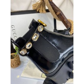 Gucci Chelsea Crystal belt boots 