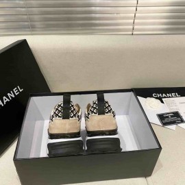 Chanel Trainers Beige Suede Calfskin & Embroidery