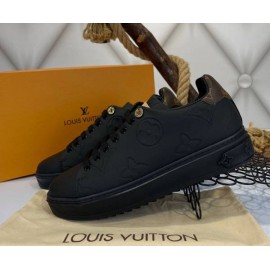 Louis Vuitton time out matte leather sneakers