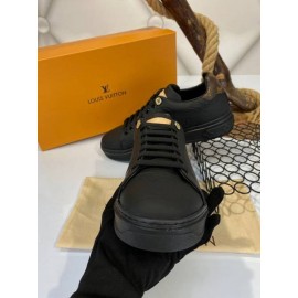 Louis Vuitton time out matte leather sneakers