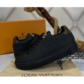 Louis Vuitton time out matte leather sneakers