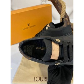 Louis Vuitton time out matte leather sneakers