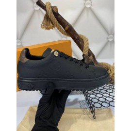 Louis Vuitton time out matte leather sneakers