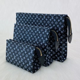 Louis Vuitton Toiletry Pouch Black small text