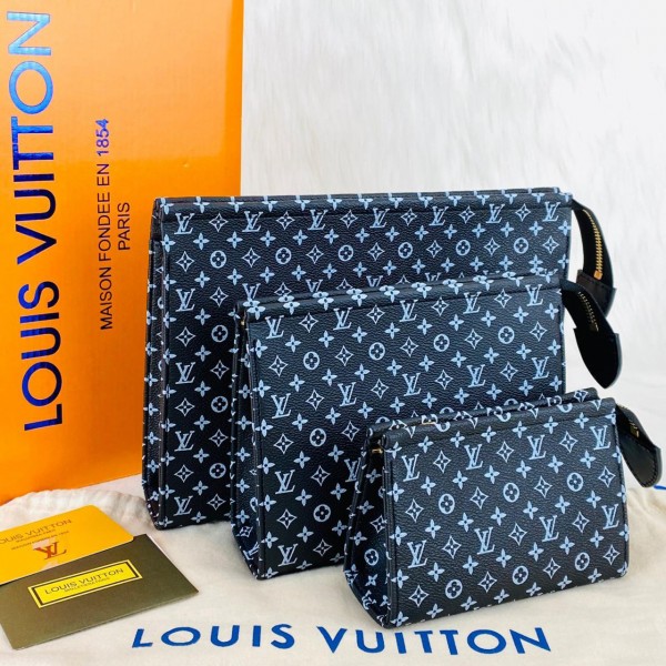 Louis Vuitton Toiletry Pouch Black small text