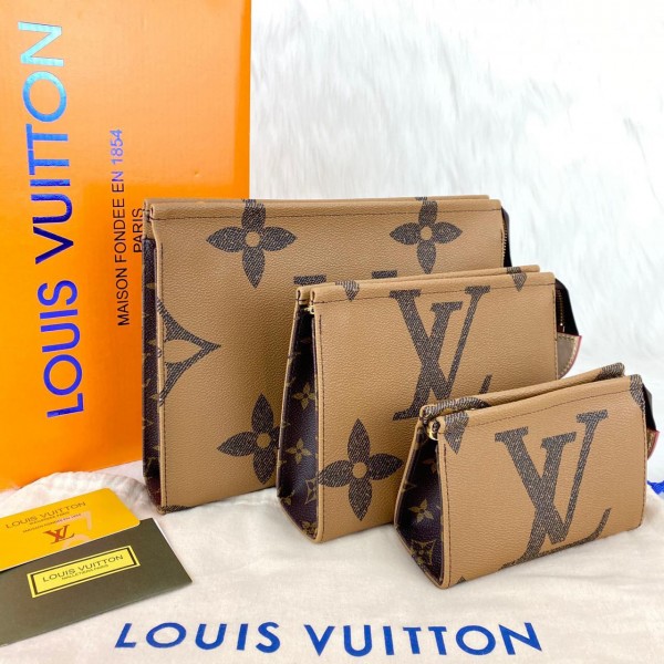 Louis Vuitton Toiletry Pouch taba big text