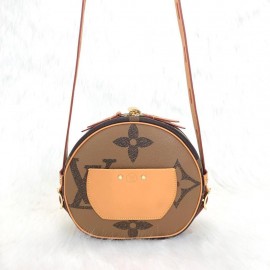 Louis Vuitton Boite Chapeau Souple brown big text