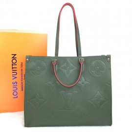 Louis Vuitton Onthego GM Empreinte Green Red