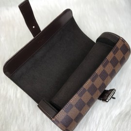 Louis Vuitton 3Watch Case Watch Box Brown Checkered 