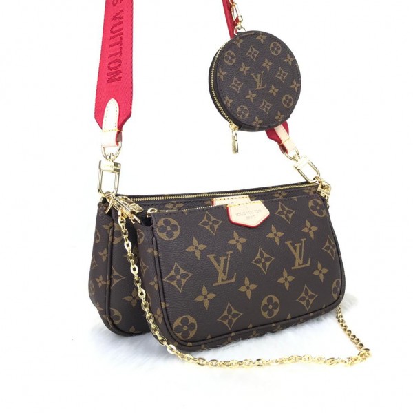 Louis Vuitton Multi Pochette Accessoires red