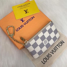 Louis Vuitton KeyPouch Genuine Leather Keychain white FRM