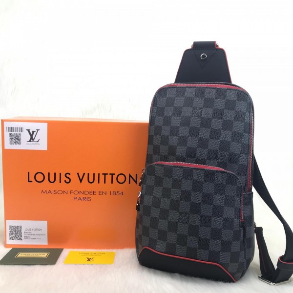 Louis Vuitton Avenue Sling Damier Graphite Special Red