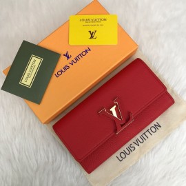 Louis Vuitton Capucines Wallet Red