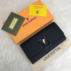 Louis Vuitton Capucines Wallet Dark Blue