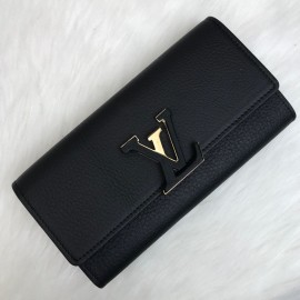 Louis Vuitton Capucines Wallet Black