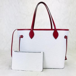 Louis Vuitton Epi Neverfull White Red