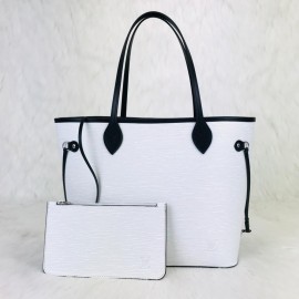 Louis Vuitton Epi Neverfull White Black