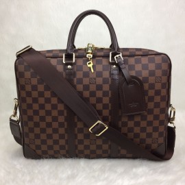 Louis Vuitton Briefcase Porte Voyage Brown Checkered/Damier