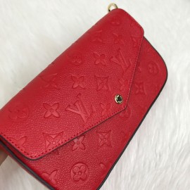 Louis Vuitton Felice Genuine Leather Red